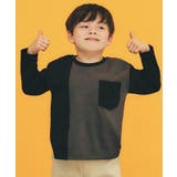 ブラック(519) | 【110-160/洗濯機OK】切り替え長袖Tシャツ | THE SHOP TK