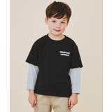 【110-160】レイヤード風デニムアップリケロンTee | THE SHOP TK | 詳細画像1