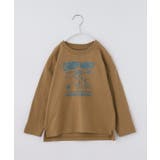 ピンクベージュ(153) | 【110-160】プリント長袖Tシャツ | THE SHOP TK