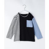 ブルー(591) | 【100-150】ブロッキング長袖Tシャツ/洗濯機OK | THE SHOP TK