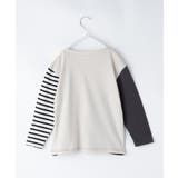 【100-150】斜めブロッキング長袖Tシャツ/洗濯機OK | THE SHOP TK | 詳細画像8 