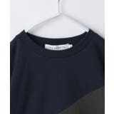 【110－160】斜め切替配色Tシャツ/洗濯機OK | THE SHOP TK | 詳細画像7 