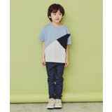 【110－160】斜め切替配色Tシャツ/洗濯機OK | THE SHOP TK | 詳細画像2 