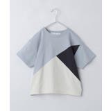 【110－160】斜め切替配色Tシャツ/洗濯機OK | THE SHOP TK | 詳細画像13 