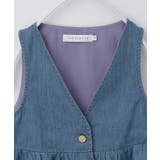 【120-150】ペプラムライトデニムジレ/洗濯機OK・ママとおそろい | THE SHOP TK | 詳細画像15