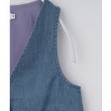 【120-150】ペプラムライトデニムジレ/洗濯機OK・ママとおそろい | THE SHOP TK | 詳細画像16