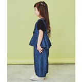 【120-150】ペプラムライトデニムジレ/洗濯機OK・ママとおそろい | THE SHOP TK | 詳細画像2