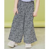 ブラック(119) | 【120-150】デニム＆花柄スカーチョ/ママとおそろい・洗濯機OK | THE SHOP TK