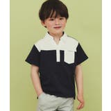 ネイビー(594) | 【110－150】切り替えポロシャツ/洗濯機OK | THE SHOP TK