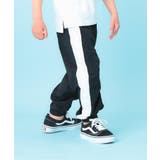 ブラック(019) | 【110-160】配色ラインナイロンパンツ | THE SHOP TK
