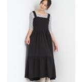 ブラック(019) | 【2WAY】肩紐が取り外しできる シャーリングワンピース | Cutie Blonde