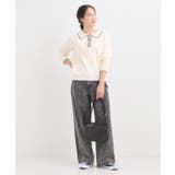 【S-LL】配色がポイントの2枚襟ポロニット | Cutie Blonde | 詳細画像3