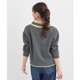 【S-LL】配色がポイントの2枚襟ポロニット | Cutie Blonde | 詳細画像6