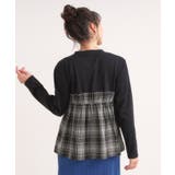 シャツレイヤード風で1枚でサマ見え ロンT | Cutie Blonde | 詳細画像2