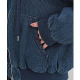 【ダブルZIP】大人カジュアルスタイルに デニム中綿フーディーブルゾン | Cutie Blonde | 詳細画像14