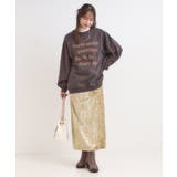 【S-LL】光沢感が華やかに ベロア調ナロースカート | Cutie Blonde | 詳細画像7