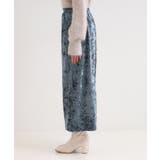 【S-LL】光沢感が華やかに ベロア調ナロースカート | Cutie Blonde | 詳細画像14