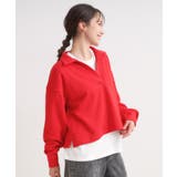 【なめらかタッチ/洗濯機可】スキッパーポロスウェット | Cutie Blonde | 詳細画像10