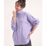 ラベンダー(080) | 8色の選べる楽しさ ハーフジップ オーバーサイズスウェット | Cutie Blonde