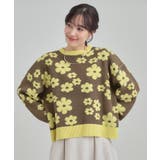 【S-LL】レトロ感漂う デイジー柄 総柄ニット | Cutie Blonde | 詳細画像5