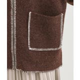 配色ステッチがポイント 襟付きジップニットカーディガン | Cutie Blonde | 詳細画像15