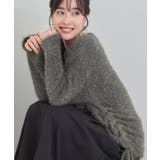 チャコールグレー(014) | キラふわ ラメフェザー ドロストニット | Cutie Blonde