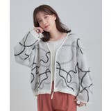 【洗濯機可】選べる3柄 VネックZIPカーディガン | Cutie Blonde | 詳細画像9 