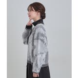 【洗濯機可】選べる3柄 VネックZIPカーディガン | Cutie Blonde | 詳細画像2 