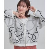 ホワイト(101) | 【洗濯機可】選べる3柄 VネックZIPカーディガン | Cutie Blonde