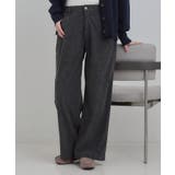 チャコールグレー(014) | コーデュロイ ワイドストレートパンツ | Cutie Blonde