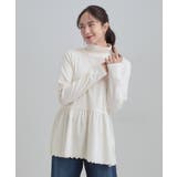 【洗濯機可/S-LL】品よく重ねる ペプラムリブトップス | Cutie Blonde | 詳細画像2 