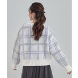 【S-LL】女性らしさ漂う ふわふわチェック柄ニット | Cutie Blonde | 詳細画像2 