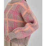 【S-LL】女性らしさ漂う ふわふわチェック柄ニット | Cutie Blonde | 詳細画像18 