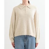 【S-LL】大人ヘルシー やわらかカールヤーン ポロニット | Cutie Blonde | 詳細画像9 