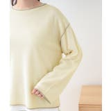 【S-LL/2枚セット】シアー感も楽しめる 光沢カノコ編み配色ニット+ロンT | Cutie Blonde | 詳細画像21 