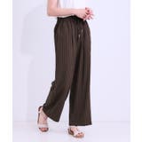 ブラウン(344) | 【セットアップ可能/ひんやり/吸水速乾】サッカーストライプイージーパンツ | Cutie Blonde