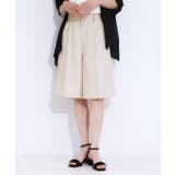 【S-LL】大人のための 麻調タックハーフパンツ | Cutie Blonde | 詳細画像5 
