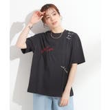 【ひんやり】大人のカジュアルスタイルに レタリング刺繍Tシャツ | Cutie Blonde | 詳細画像5