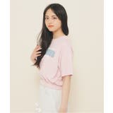 【130cmあり】バルーンデニムロゴTシャツ | PINK-latte | 詳細画像9