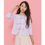 パープル(081) | 【ニコラ10月号掲載/セットアイテム/2WAY】リボンプルオーバー | PINK-latte