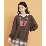 衿付きユニフォームロングTシャツ | PINK-latte | 詳細画像7
