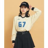 アイボリー(004) | 衿付きユニフォームロングTシャツ | PINK-latte