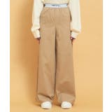 ウエストロゴデザインパンツ | PINK-latte | 詳細画像1