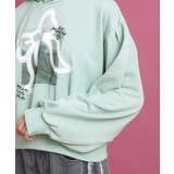 スプレープリントロゴ フードパーカ | PINK-latte | 詳細画像5