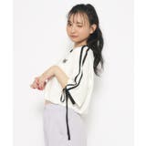 【スクールコーデ】袖ラインリボンTシャツ | PINK-latte | 詳細画像1