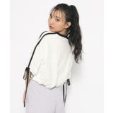 【スクールコーデ】袖ラインリボンTシャツ | PINK-latte | 詳細画像2