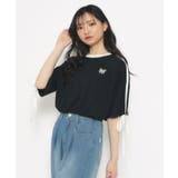 【スクールコーデ】袖ラインリボンTシャツ | PINK-latte | 詳細画像5