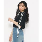 【スクールコーデ】袖ラインリボンTシャツ | PINK-latte | 詳細画像6