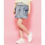 ブルー(591) | 【130cmあり】リボンディテールカーゴスカート | PINK-latte