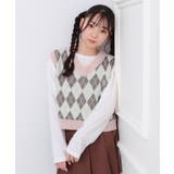 ピンク(271) | 【セットアイテム】ニットベスト+ロンT | PINK-latte